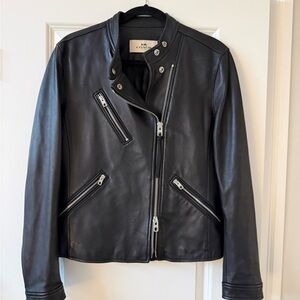 Coach Black Leather Biker Jacket